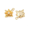 Brass Micro Pave Clear Cubic Zirconia Charms KK-G544-07G-03-2