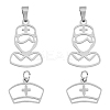 20Pcs 2 Style 201 Stainless Steel Pendants STAS-HY0001-16-1