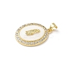 Brass Micro Pave Cubic Zirconia Pendants KK-L239-054G-3