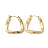 Ion Plating(IP) 304 Stainless Steel Trapezoid Hoop Earrings for Women EJEW-P202-05G-1
