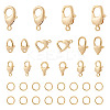 16Pcs 8 Styles Brass Lobster Claw Clasps KK-TA0003-04-1