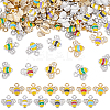 80Pcs 2 Colors Alloy Enamel Charms ENAM-DR0001-11-1