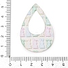 Printed Transparent Acrylic Pendants FIND-K017-15B-02-3