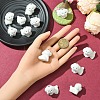 4Styles 4Pcs Flocking Resin Cute Puppy Pendants RESI-YW0003-43A-4