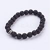 Lava Rock Stretch Bracelet BJEW-JB03139-1
