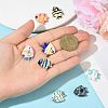 8Pcs 8 Colors Handmade Porcelain Beads PORC-FS0001-52-4