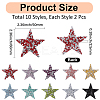 20Pcs 10 Colors Plastic Clothing Patches FIND-GF0008-92-1-2