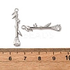 Brass Micro Pave Clear Cubic Zirconia Pendants KK-Z112-27P-3