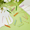 18Pcs 9 Color Natural & Dyed Malaysia Jade Pendants PALLOY-FH00131-5