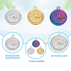 18Pcs 3 Colors 201 Stainless Steel Pendants STAS-DC0013-43-4