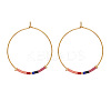 Bohemian Handmade Glass Seed Beads Hoop Earrings AM1646-7-1