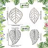 60Pcs 2 Styles Iron Leaf Ornaments AJEW-GF0012-11A-2
