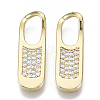 Brass Micro Pave Cubic Zirconia Pendants X-KK-N232-56-NF-1