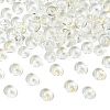 10G Electroplate Transparent Colours Rainbow Glass Seed Beads SEED-YW0003-04L-1