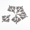 Antique Silver Tibetan Style Rhombus Chandelier Component Links for Dangle Earring Making X-EA9734Y-NF-2