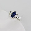 Alloy with Natural Lapis Lazuli Finger Rings FS-WGF3EDB-06-1