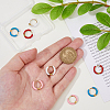 4 Pairs Two Tone 304 Stainless Steel Chunky Huggie Hoop Earrings with Enamel for Women EJEW-DC0001-37-3