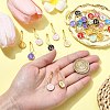 Alloy Enamel Flat Round with Letter A~Z Locking Stitch Marker Sets FIND-CJC0010-113-4