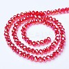 Electroplate Glass Beads Strands X-EGLA-A034-T6mm-B06-2