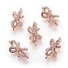 Eco-Friendly Brass Micro Pave Cubic Zirconia Links KK-F774-14-NR-2
