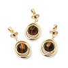 Natural Tiger Eye Pendants KK-G553-04G-1