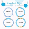 4Pcs 4 Style Acrylic Chunky Curved Tube Stretch Bracelet Sets BJEW-SW00074-03-7