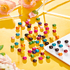 300Pcs 10 Colors Dyed Natural Wood Beads WOOD-LP0001-09-3
