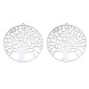 Non-Tarnish 201 Stainless Steel Filigree Pendants LS-X-STAS-R102-37P-2