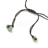 Natural Green Aventurine Chips Braided Bead Bracelet BJEW-JB08019-04-5