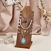 Wooden Slant Back Necklace Display Board NDIS-WH0016-04B-01-5