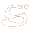 1.5MM Brass Ball Chain Necklaces NJEW-Z097-03RG-4