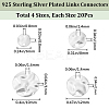 80Pcs 4 Styles Brass Connector Charms KK-CN0002-93S-2