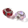 Sparkling Rhinestone Crown Heart Beads OACR-Q008-01-2