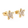 Crystal Rhinestone Star Stud Earrings EJEW-I278-02G-1