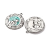 304 Stainless Steel Enamel Pendants STAS-P406-22P-2
