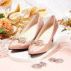 4Pcs 2 Colors Bowknot Alloy Rhinestone Shoe Decorations FIND-CP0002-23-4