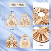 40Pcs 4 Styles Unfinished Wood Planchettes WOOD-CJ0001-76-2