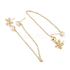 Rack Plating Brass Micro Pave Clear Cubic Zirconia Stud Earrings for Women EJEW-G394-20G-2
