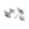 Enamel Crab Stud Earrings with 316 Surgical Stainless Steel Pins EJEW-A081-01P-3