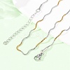 1.5MM Two Tone 304 Stainless Steel Wave Snake Chain Necklaces for Women NJEW-G194-01GP-1
