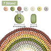 7 Strands 7 Colors Handmade Polymer Clay Beads Strands CLAY-AR0001-34-2