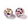 UV Plating Rainbow Iridescent Opaque Acrylic Beads MACR-K361-02A-2
