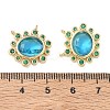 Brass Cubic Zirconia Pendants KK-G419-04G-4