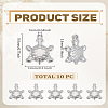 10Pcs 201 Stainless Steel Pendants STAS-LP0002-93-2