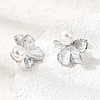 Brass Enamel Stud Earrings KK-CBAB173-02C-P-3