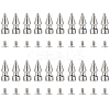20Pcs Zinc Alloy Spikes Screwback Studs FIND-GF0008-53B-1