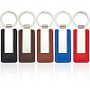 5Pcs 5 Colors PU Leather Keychain KEYC-SC0001-60-7
