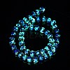 Glow in the Dark Luminous Style Handmade Silver Foil Glass Round Beads FOIL-I006-12mm-02-4