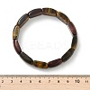 Natural Tiger Eye Bead Stretch Bracelets for Women Men BJEW-C097-02A-5