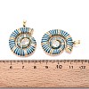 Brass Micro Pave Clear Cubic Zirconia Enamel Pendants KK-T071-28G-02-3